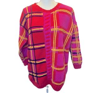 Vintage 80’s Colorful Hand Knit Sweater
